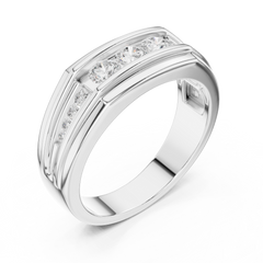 Natural & Lab Grown Round Shapes Diamond Stunning Every Wear Occasion For Men Diamond Ring - HIGHCARAT DIAMONDS