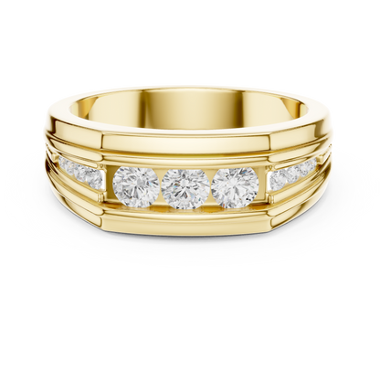 Natural & Lab Grown Round Shapes Diamond Stunning Every Wear Occasion For Men Diamond Ring - HIGHCARAT DIAMONDS