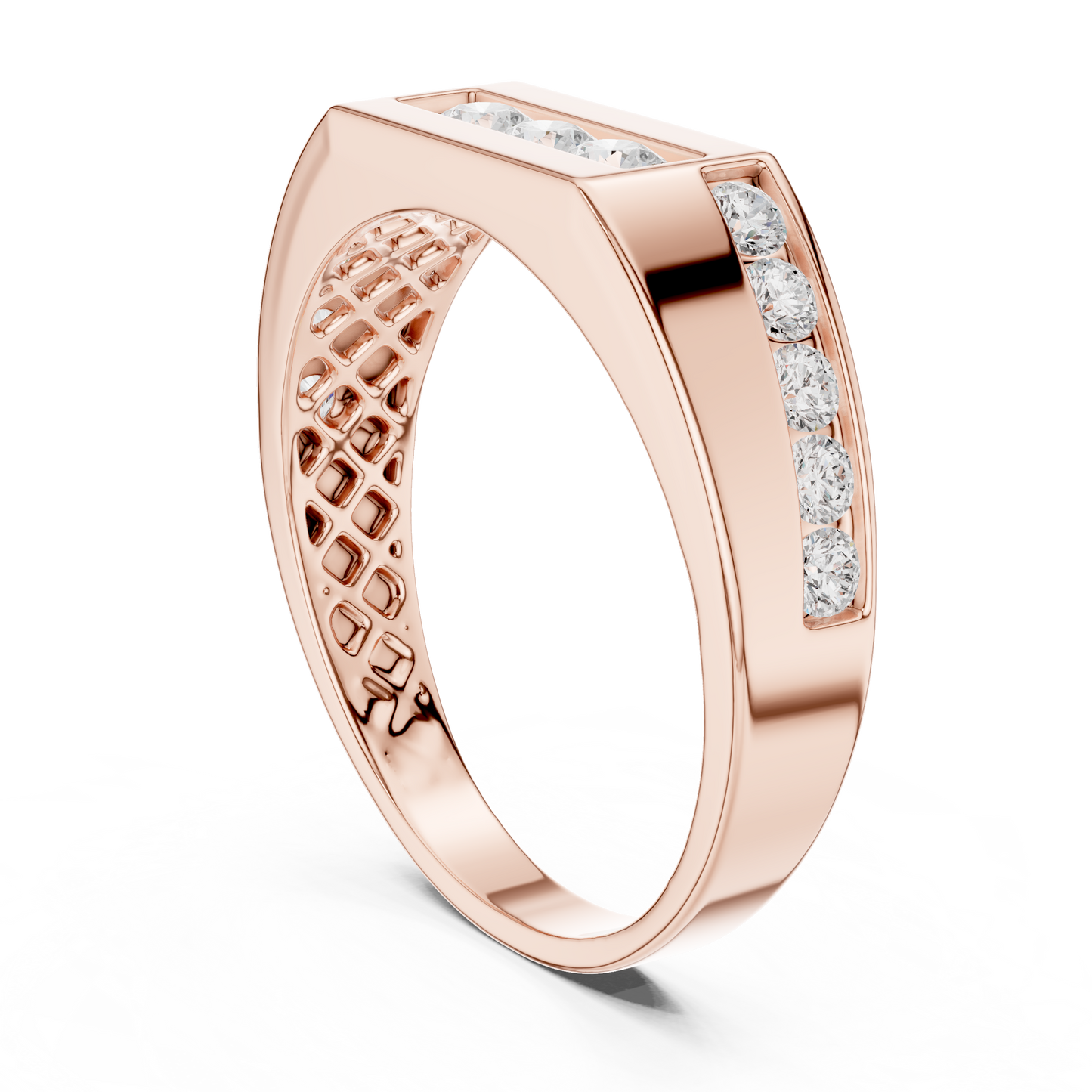 Round Shape Lab Grown Diamond Every Day Shiny Brilliant Diamond Ring For Men Gift - HIGHCARAT DIAMONDS