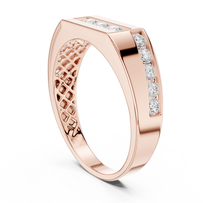 Round Shape Lab Grown Diamond Every Day Shiny Brilliant Diamond Ring For Men Gift - HIGHCARAT DIAMONDS