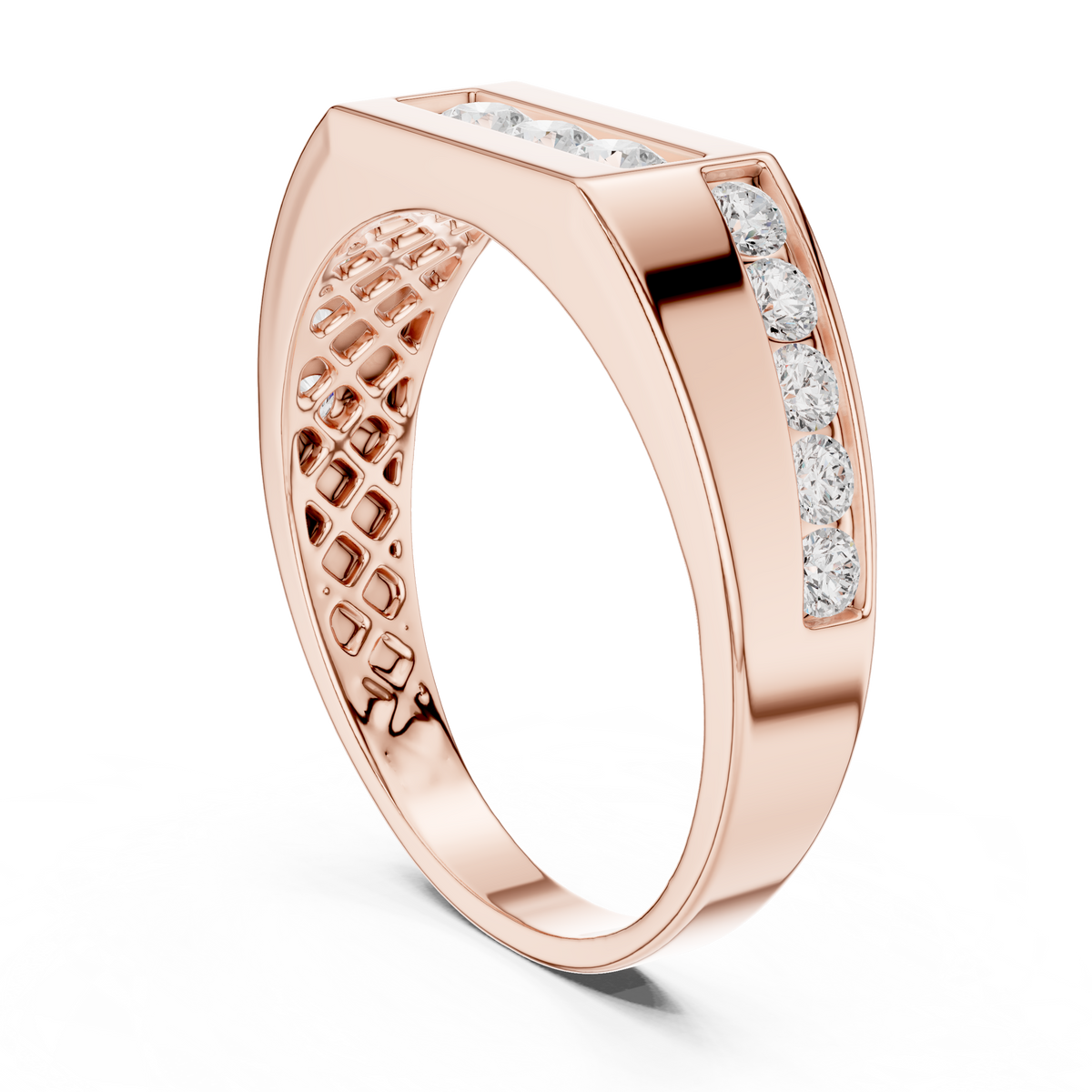 Round Shape Lab Grown Diamond Every Day Shiny Brilliant Diamond Ring For Men Gift - HIGHCARAT DIAMONDS