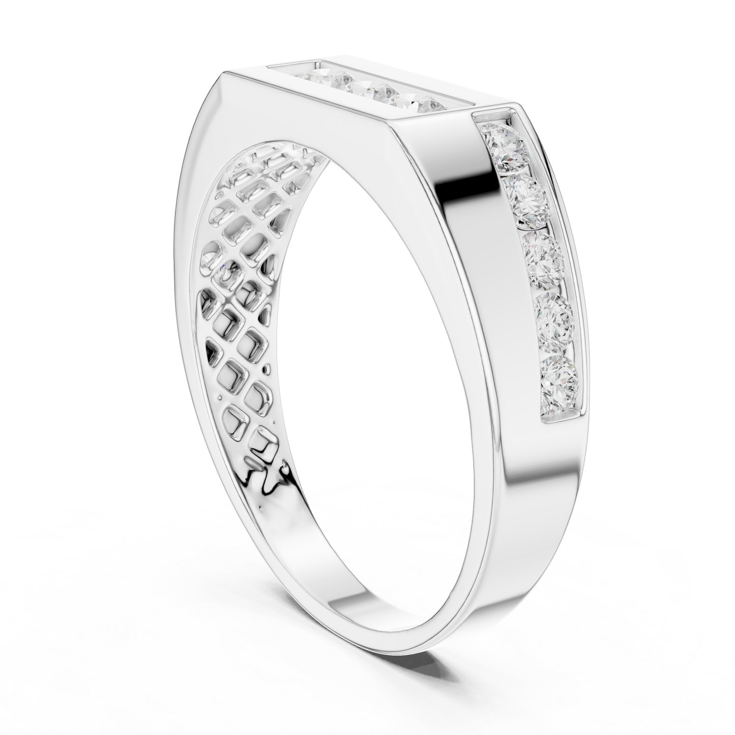 Round Shape Lab Grown Diamond Every Day Shiny Brilliant Diamond Ring For Men Gift - HIGHCARAT DIAMONDS