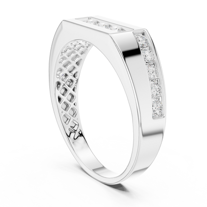 Round Shape Lab Grown Diamond Every Day Shiny Brilliant Diamond Ring For Men Gift - HIGHCARAT DIAMONDS