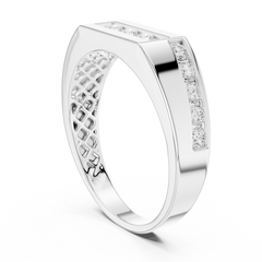 Round Shape Lab Grown Diamond Every Day Shiny Brilliant Diamond Ring For Men Gift - HIGHCARAT DIAMONDS