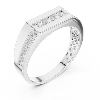 Round Shape Lab Grown Diamond Every Day Shiny Brilliant Diamond Ring For Men Gift - HIGHCARAT DIAMONDS