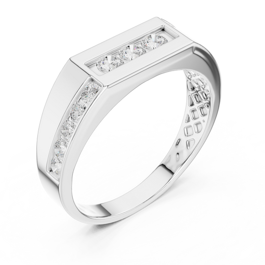 Round Shape Lab Grown Diamond Every Day Shiny Brilliant Diamond Ring For Men Gift - HIGHCARAT DIAMONDS