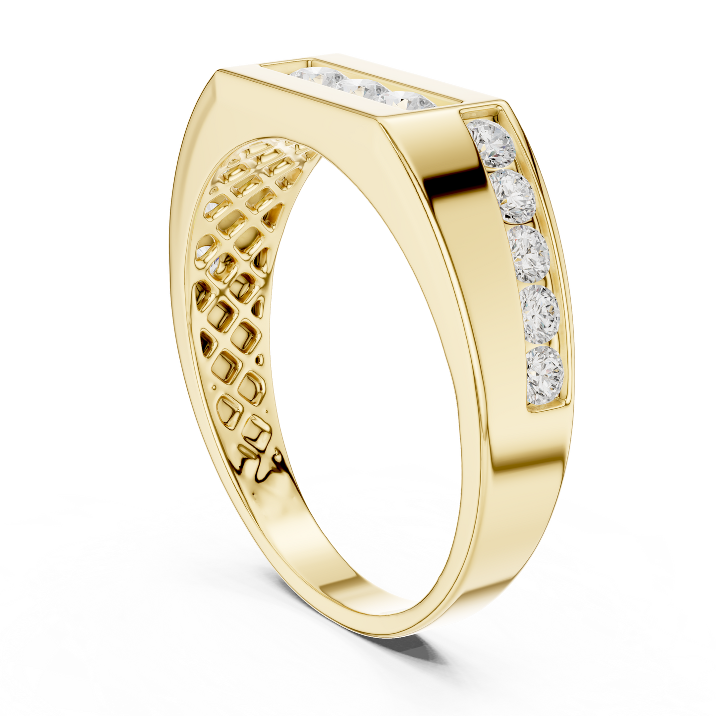 Round Shape Lab Grown Diamond Every Day Shiny Brilliant Diamond Ring For Men Gift - HIGHCARAT DIAMONDS