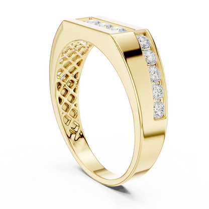 Round Shape Lab Grown Diamond Every Day Shiny Brilliant Diamond Ring For Men Gift - HIGHCARAT DIAMONDS