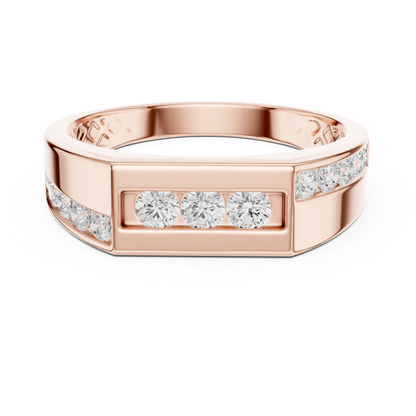 Round Shape Lab Grown Diamond Every Day Shiny Brilliant Diamond Ring For Men Gift - HIGHCARAT DIAMONDS