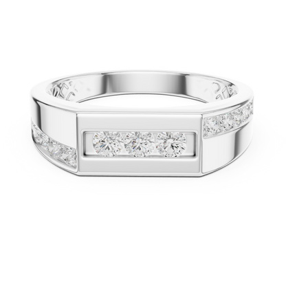 Round Shape Lab Grown Diamond Every Day Shiny Brilliant Diamond Ring For Men Gift - HIGHCARAT DIAMONDS