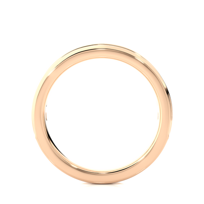 Channel Set Round Diamond Wedding Band Ring Timeless Sparkle For Women's In 14K Solid Gold - HIGHCARAT DIAMONDS