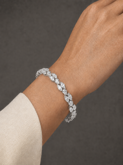 11.52 CT Marquise Shape Lab Grown Diamond Tennis Bracelet