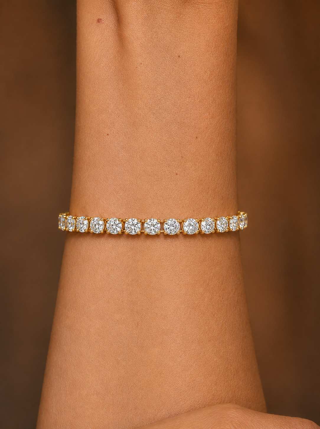Round Cut Prong Set Lab Grown Tennis Diamond Bracelet