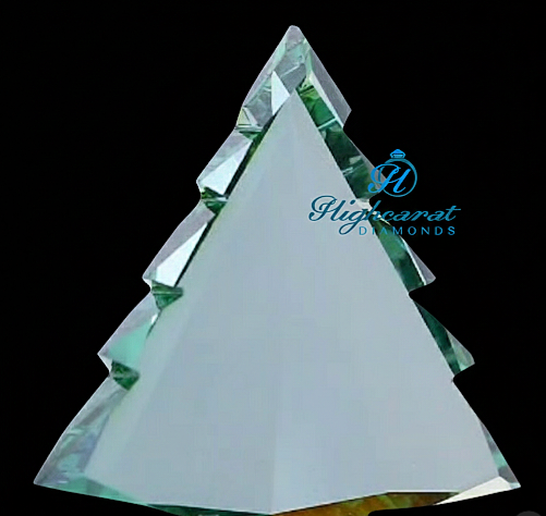 Christmas Tree Shape Lab-Grown Diamond Festive Custom Cut Stone For Holiday Jewelry, Pendants & Gift Creations