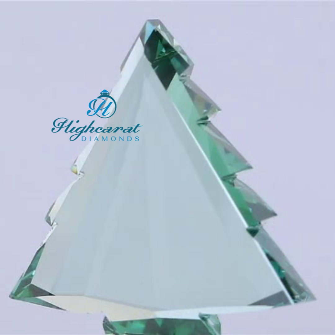 Loose Christmas Tree Shape Diamond showcasing detailed faceting and polished finish