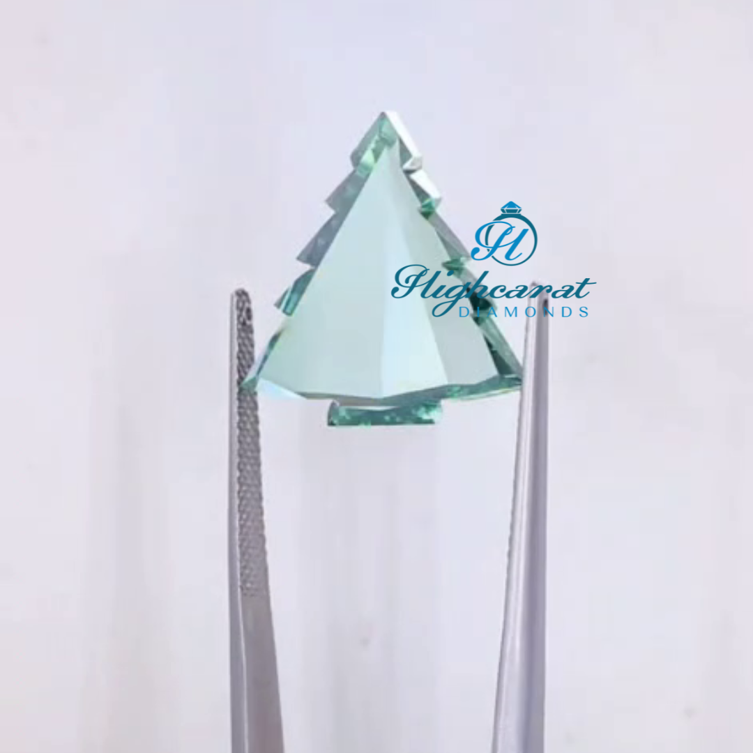 Certified Christmas Tree Shape Lab Grown Diamond with balanced proportions and clear brilliance
