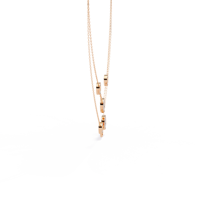 Circle Shape 14k Solid Gold  Round Cut Natural And Lab Grown  Unique  Cluster Women Necklace - HIGHCARAT DIAMONDS