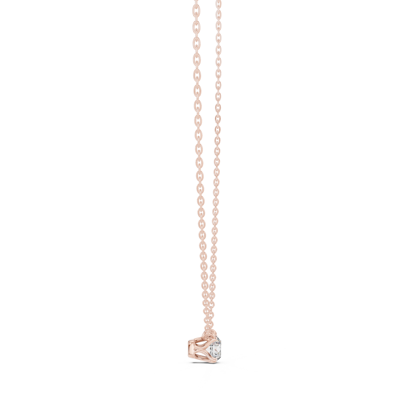 Classic 0.50 CT Round Cut labgrown Diamond Solitaire Pendant Minimalist Jewelry Collection