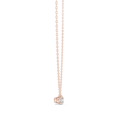 Classic 0.50 CT Round Cut labgrown Diamond Solitaire Pendant Minimalist Jewelry Collection