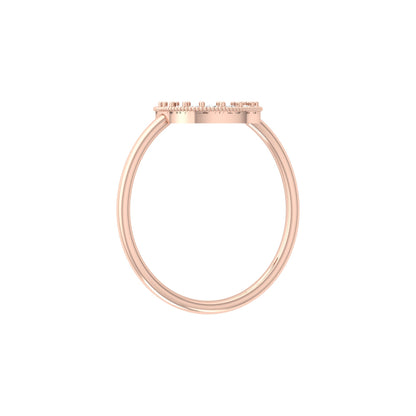 Classic Half Moon Classic Band Designed Ring In 14KT Solid Gold Gift Of Elegance - HIGHCARAT DIAMONDS