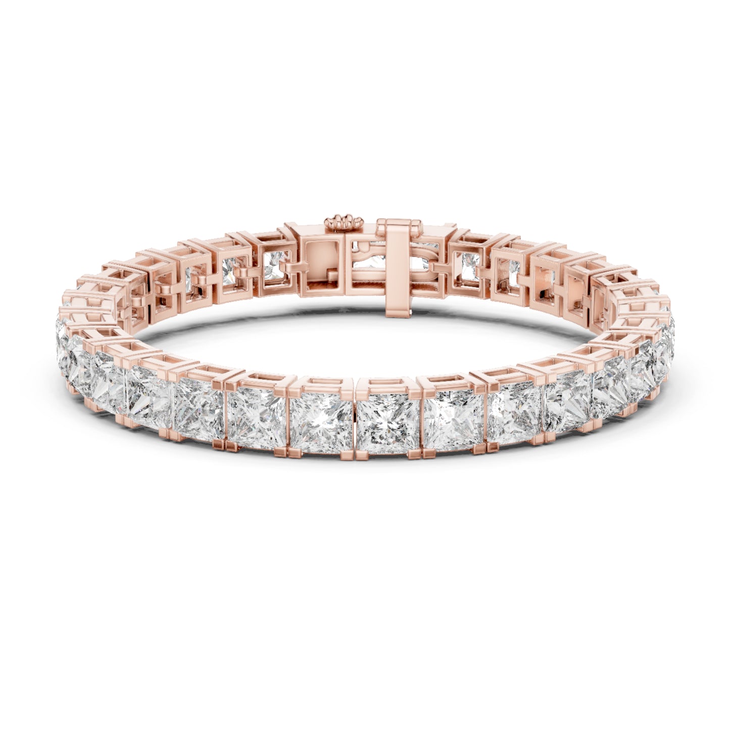 Princess Cut Labgrown Diamond Minimalist Antique Vintage Inspired Handcrafted Stunning Tennis Bracelet For Her - HIGHCARAT DIAMONDS