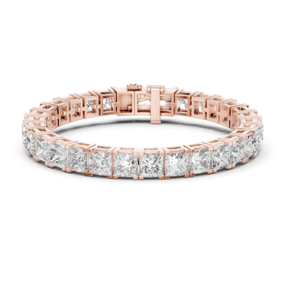 Princess Cut Labgrown Diamond Minimalist Antique Vintage Inspired Handcrafted Stunning Tennis Bracelet For Her - HIGHCARAT DIAMONDS