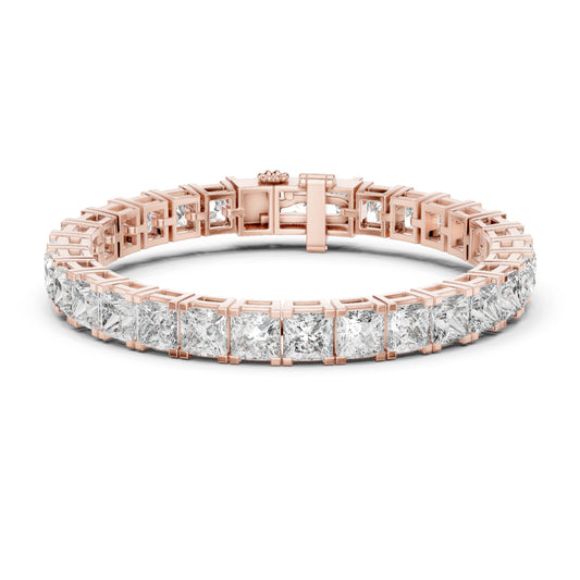Princess Cut Labgrown Diamond Minimalist Antique Vintage Inspired Handcrafted Stunning Tennis Bracelet For Her - HIGHCARAT DIAMONDS