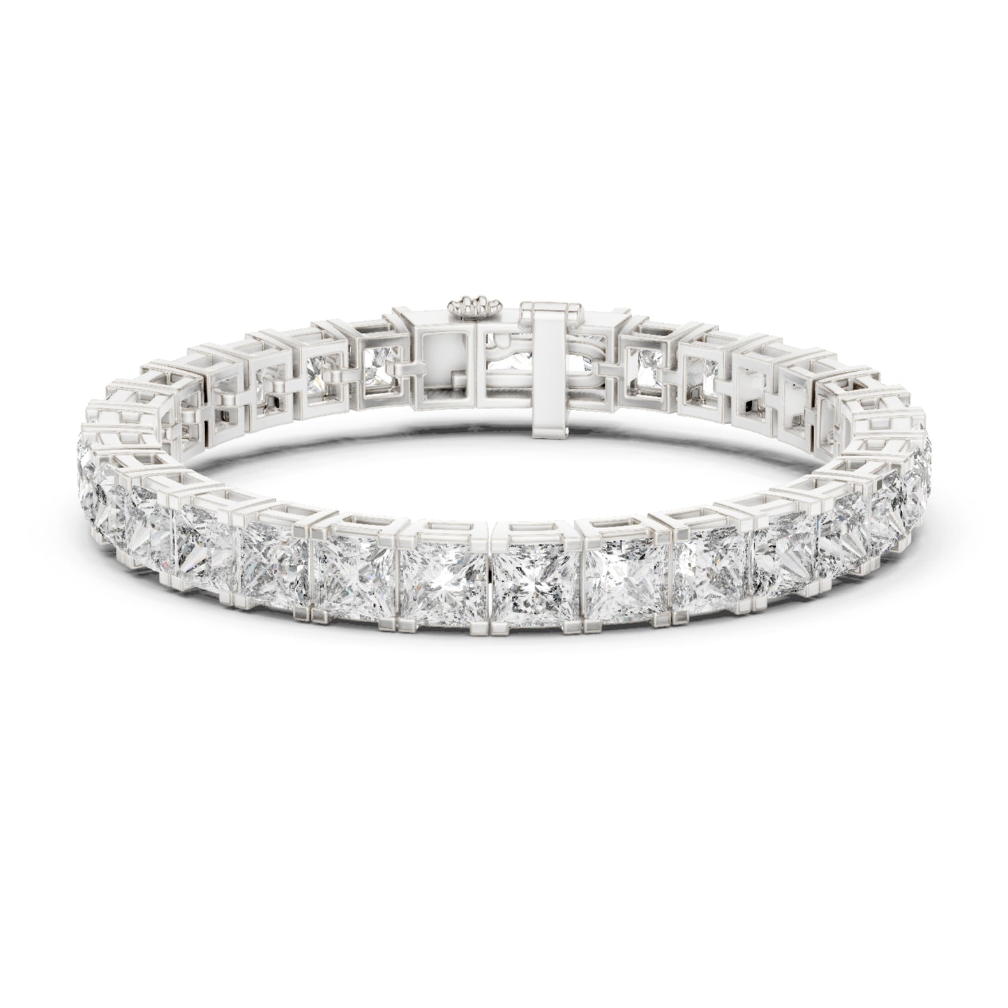 Princess Cut Labgrown Diamond Minimalist Antique Vintage Inspired Handcrafted Stunning Tennis Bracelet For Her - HIGHCARAT DIAMONDS