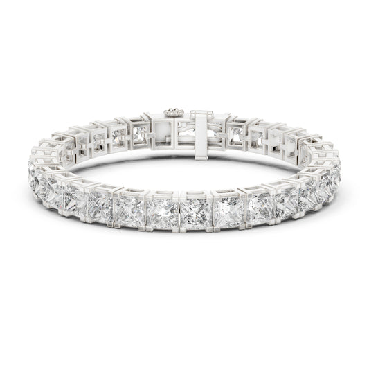 Princess Cut Labgrown Diamond Minimalist Antique Vintage Inspired Handcrafted Stunning Tennis Bracelet For Her - HIGHCARAT DIAMONDS
