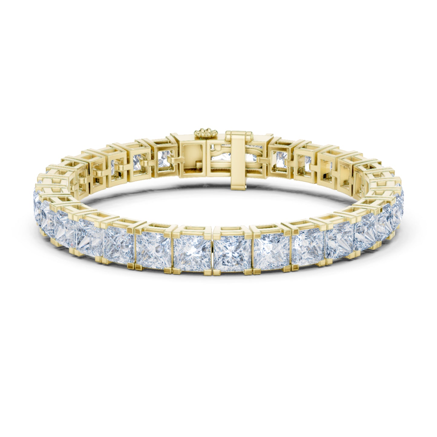 Princess Cut Labgrown Diamond Minimalist Antique Vintage Inspired Handcrafted Stunning Tennis Bracelet For Her - HIGHCARAT DIAMONDS