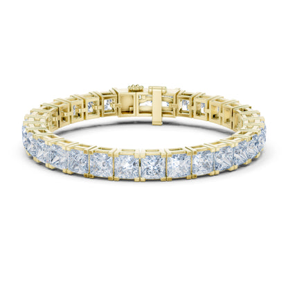 Princess Cut Labgrown Diamond Minimalist Antique Vintage Inspired Handcrafted Stunning Tennis Bracelet For Her - HIGHCARAT DIAMONDS