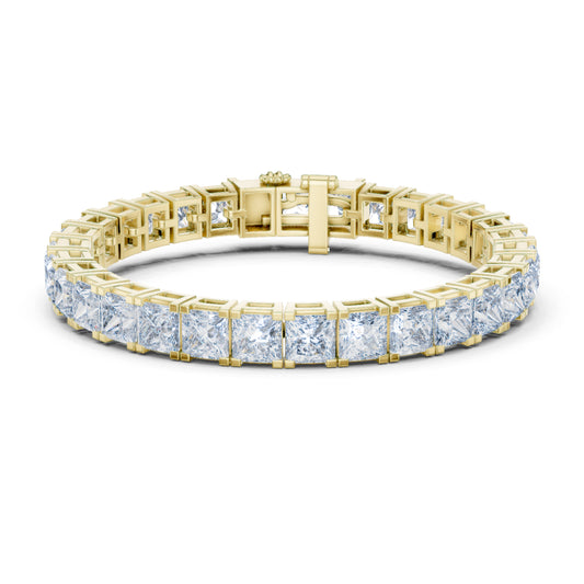 Princess Cut Labgrown Diamond Minimalist Antique Vintage Inspired Handcrafted Stunning Tennis Bracelet For Her - HIGHCARAT DIAMONDS