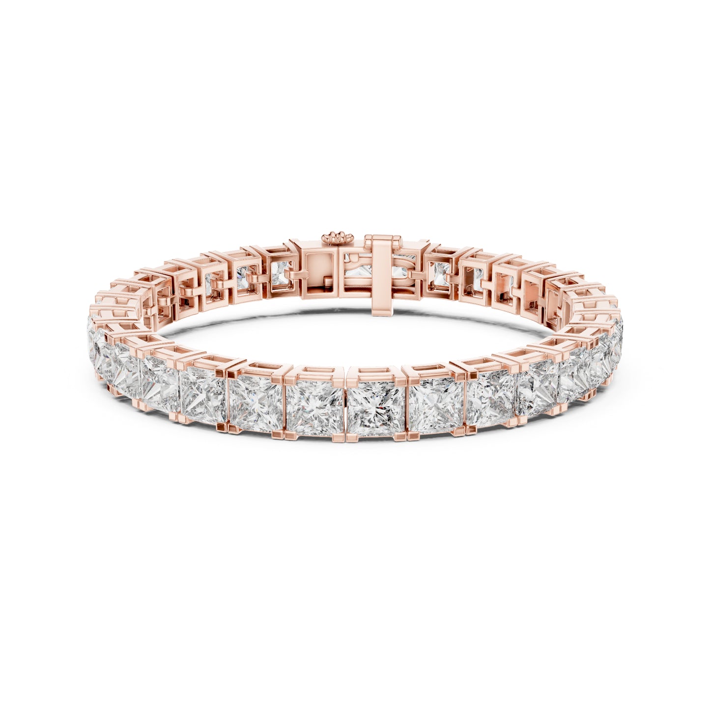 Princess Cut Labgrown Diamond Minimalist Antique Vintage Inspired Handcrafted Stunning Tennis Bracelet For Her - HIGHCARAT DIAMONDS