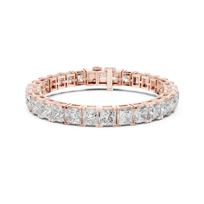 Princess Cut Labgrown Diamond Minimalist Antique Vintage Inspired Handcrafted Stunning Tennis Bracelet For Her - HIGHCARAT DIAMONDS