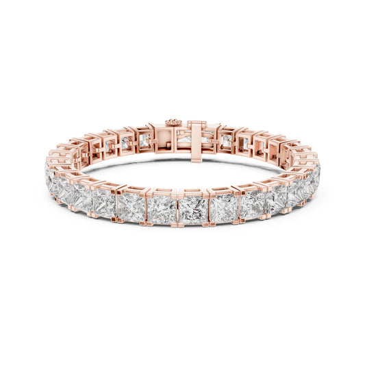 Princess Cut Labgrown Diamond Minimalist Antique Vintage Inspired Handcrafted Stunning Tennis Bracelet For Her - HIGHCARAT DIAMONDS