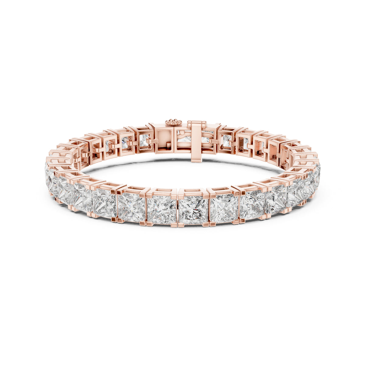 Princess Cut Labgrown Diamond Minimalist Antique Vintage Inspired Handcrafted Stunning Tennis Bracelet For Her - HIGHCARAT DIAMONDS