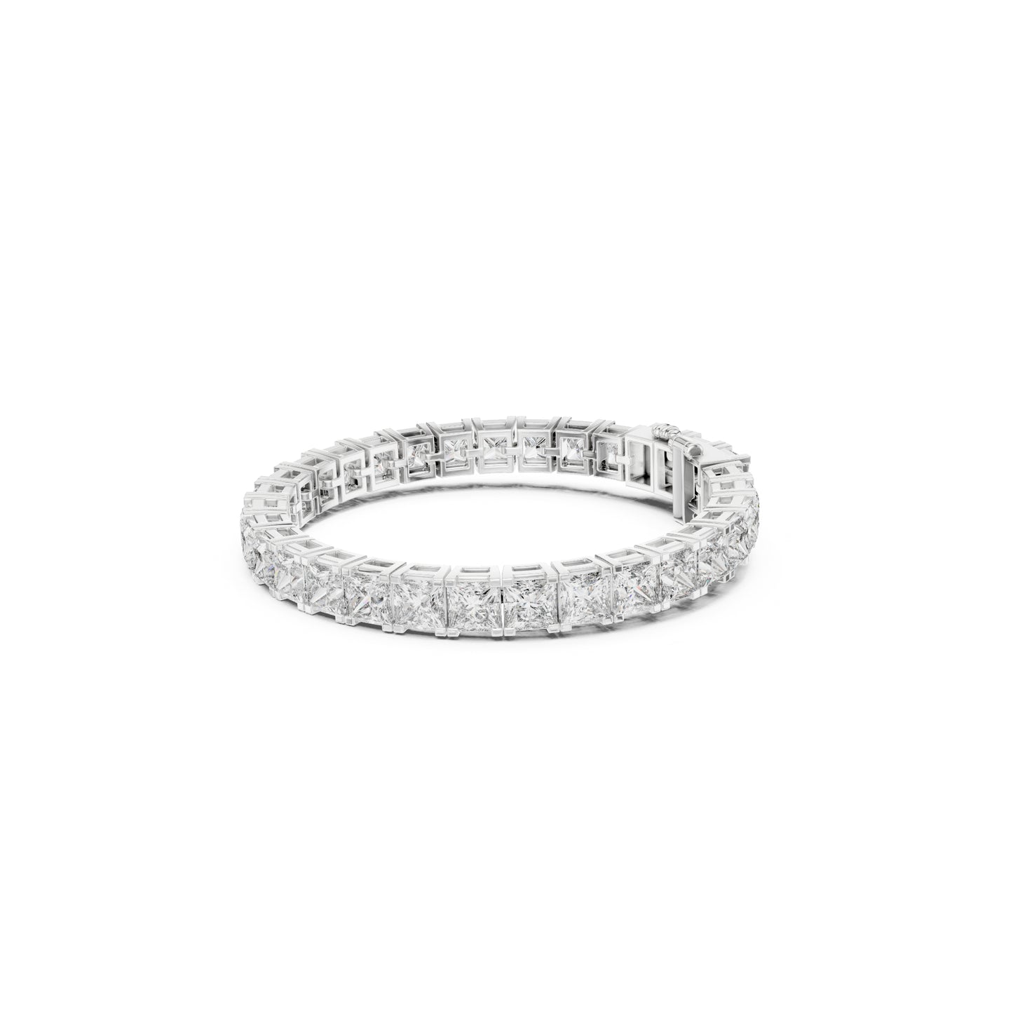 Princess Cut Labgrown Diamond Minimalist Antique Vintage Inspired Handcrafted Stunning Tennis Bracelet For Her - HIGHCARAT DIAMONDS