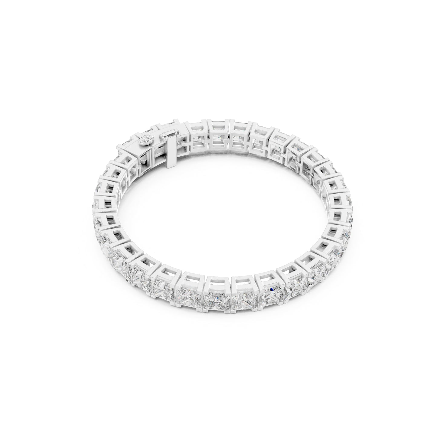 Princess Cut Labgrown Diamond Minimalist Antique Vintage Inspired Handcrafted Stunning Tennis Bracelet For Her - HIGHCARAT DIAMONDS