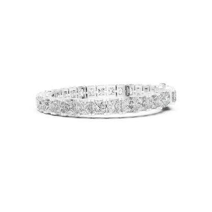Princess Cut Labgrown Diamond Minimalist Antique Vintage Inspired Handcrafted Stunning Tennis Bracelet For Her - HIGHCARAT DIAMONDS