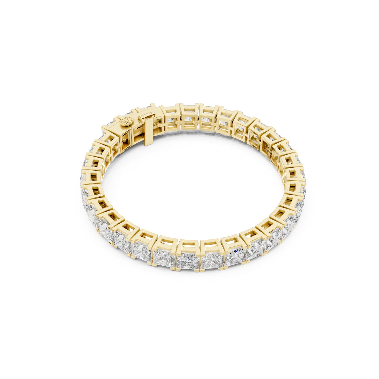 Princess Cut Labgrown Diamond Minimalist Antique Vintage Inspired Handcrafted Stunning Tennis Bracelet For Her - HIGHCARAT DIAMONDS