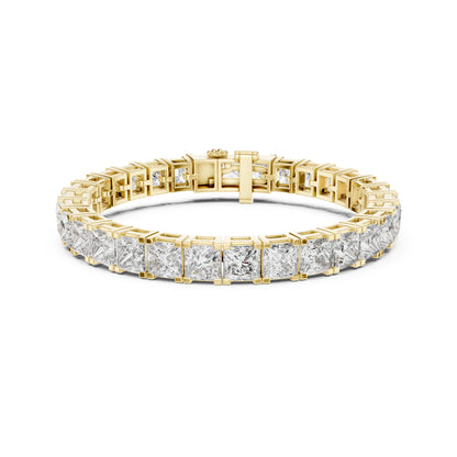 Princess Cut Labgrown Diamond Minimalist Antique Vintage Inspired Handcrafted Stunning Tennis Bracelet For Her - HIGHCARAT DIAMONDS