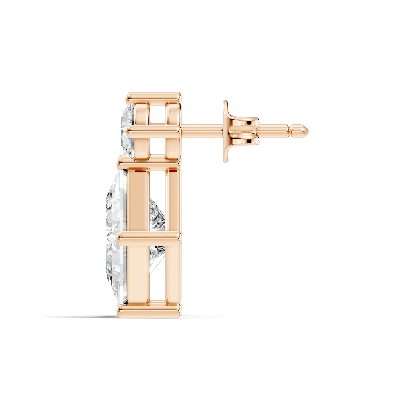 Classic Princess & Round Lab-Grown Diamond Stud Earrings Perfect Gift For Her