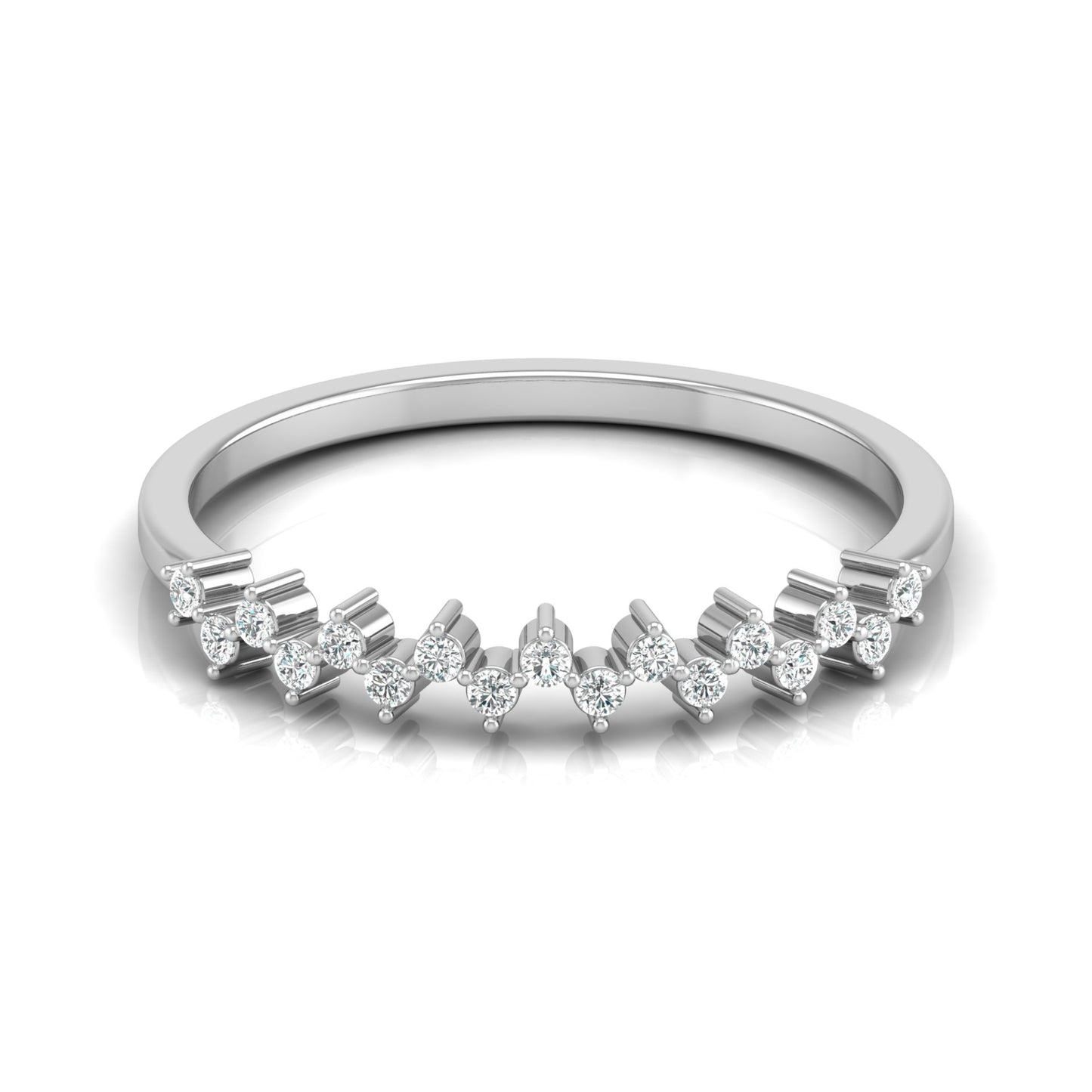 Classic Round Eternity Labgrown Engagement Band Ring In 14KT Gold Plated For Her - HIGHCARAT DIAMONDS