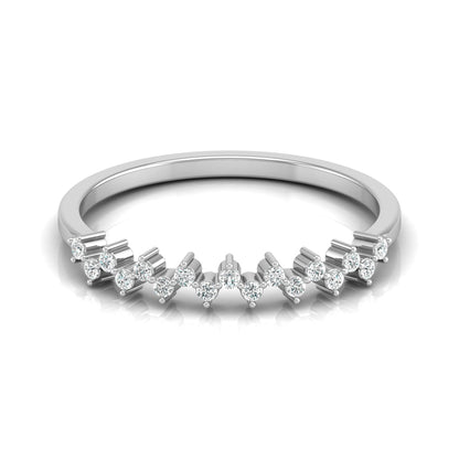 Classic Round Eternity Labgrown Engagement Band Ring In 14KT Gold Plated For Her - HIGHCARAT DIAMONDS