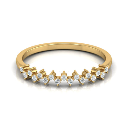 Classic Round Eternity Labgrown Engagement Band Ring In 14KT Gold Plated For Her - HIGHCARAT DIAMONDS