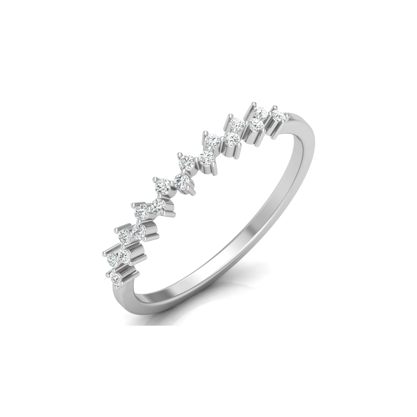 Classic Round Eternity Labgrown Engagement Band Ring In 14KT Gold Plated For Her - HIGHCARAT DIAMONDS