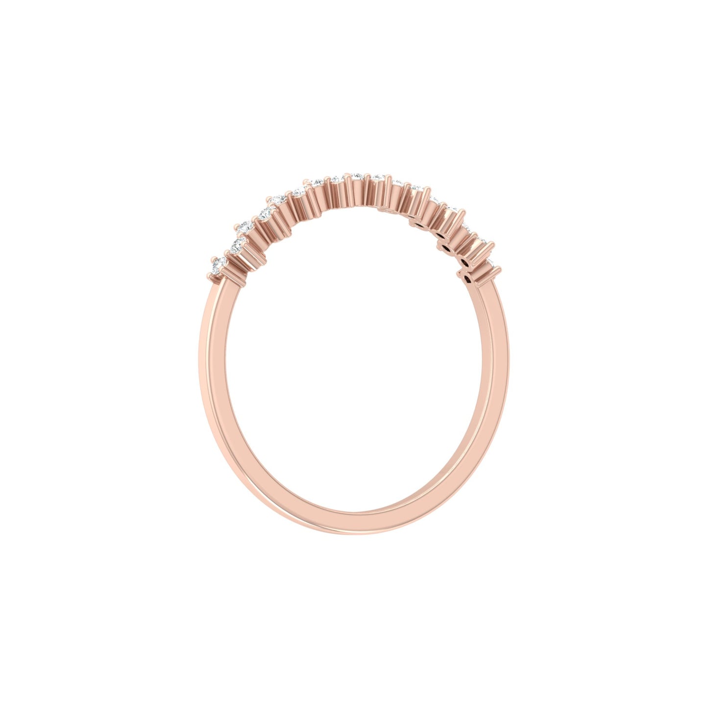 Classic Round Eternity Labgrown Engagement Band Ring In 14KT Gold Plated For Her - HIGHCARAT DIAMONDS