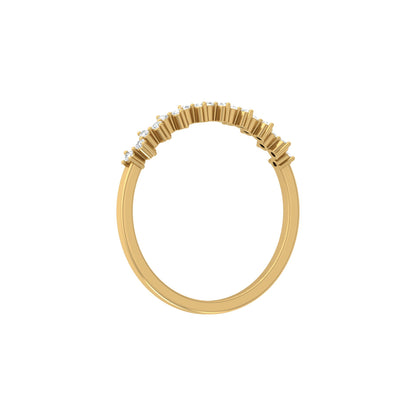 Classic Round Eternity Labgrown Engagement Band Ring In 14KT Gold Plated For Her - HIGHCARAT DIAMONDS