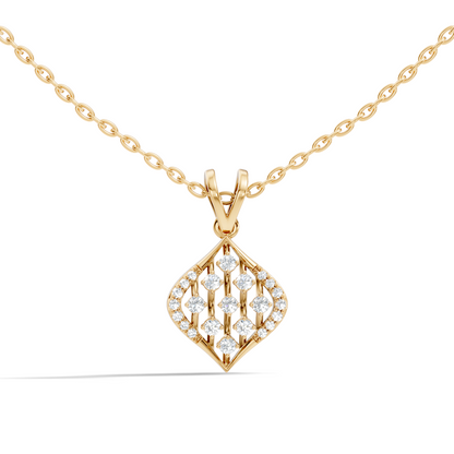 Classic Round  Shape Diamond Pendant with 14K Solid Gold Luxury Everyday Wear