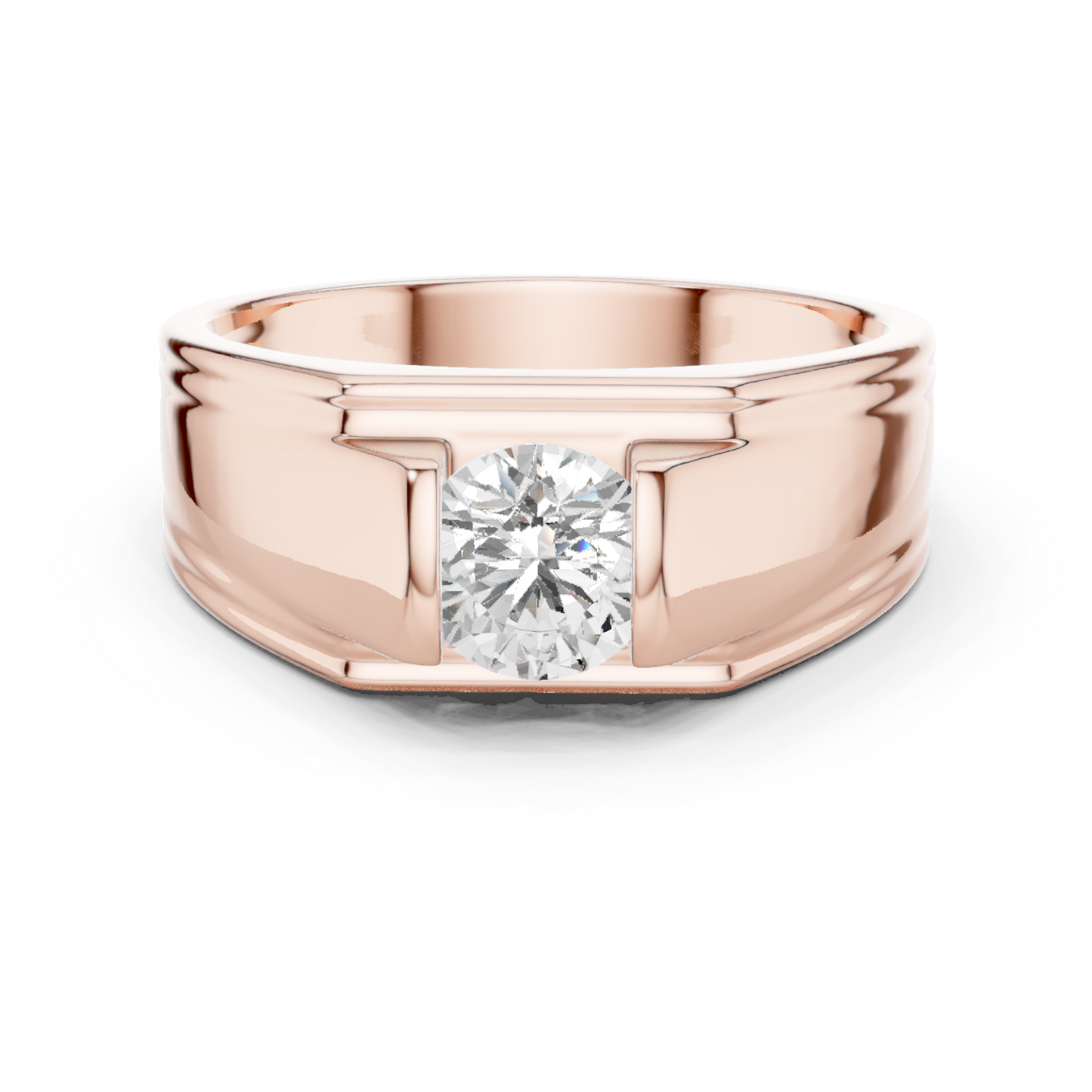 Lab Grown Round Shape Diamond, Dazzling Every Time Any occasion Men's Diamond Ring - HIGHCARAT DIAMONDS